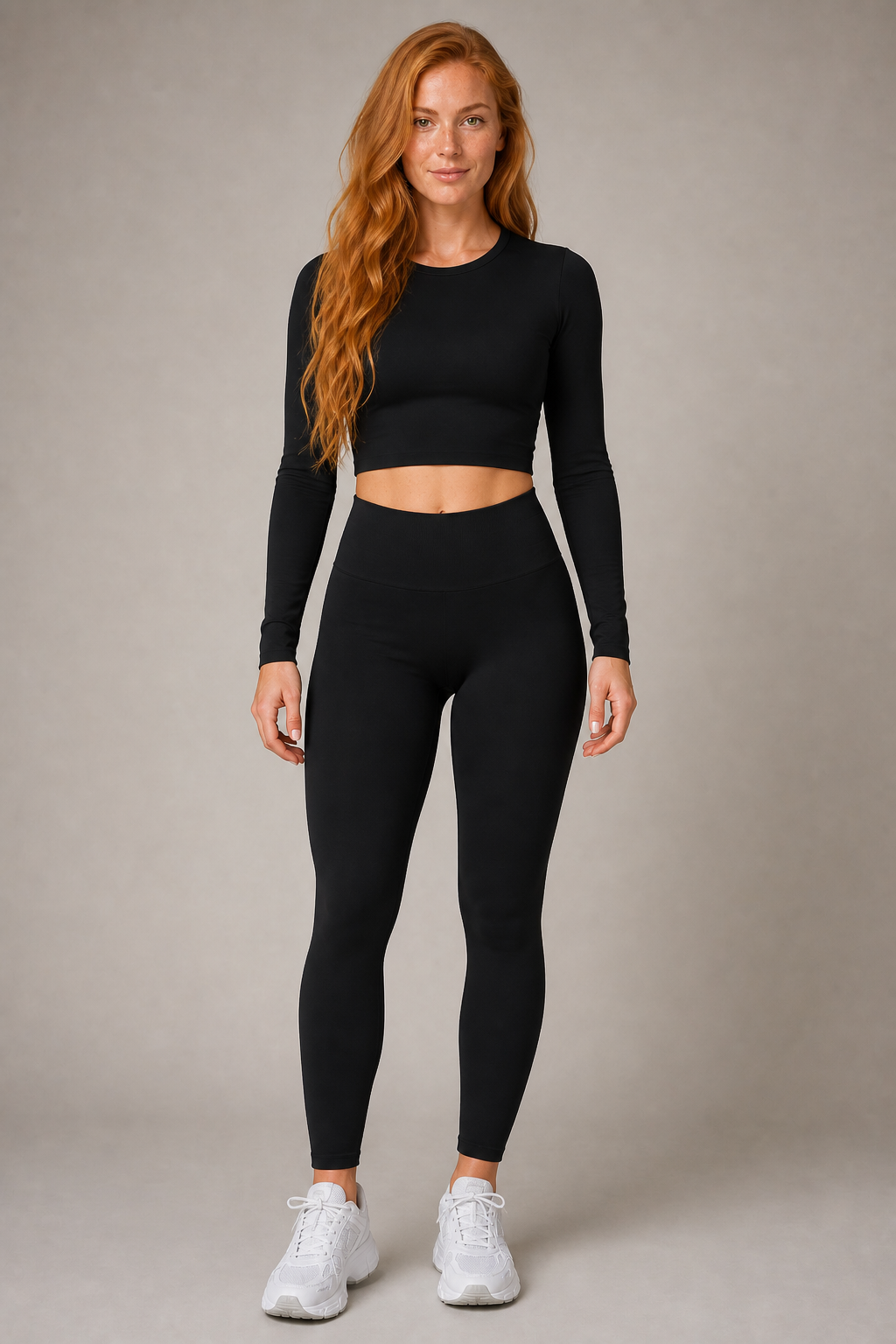 Aura Sculpt Leggings in Black — exclusive model 10, view 01 | color:black