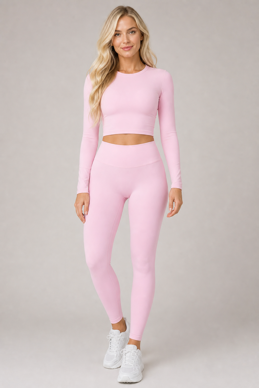 Aura Sculpt Leggings in Blush — exclusive model 18, view 01 | color:blush