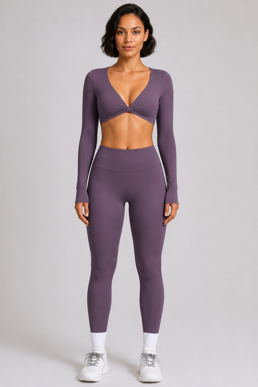 Aura Sculpt Leggings in Burgundy, product view 1 | archived-session:deep purple