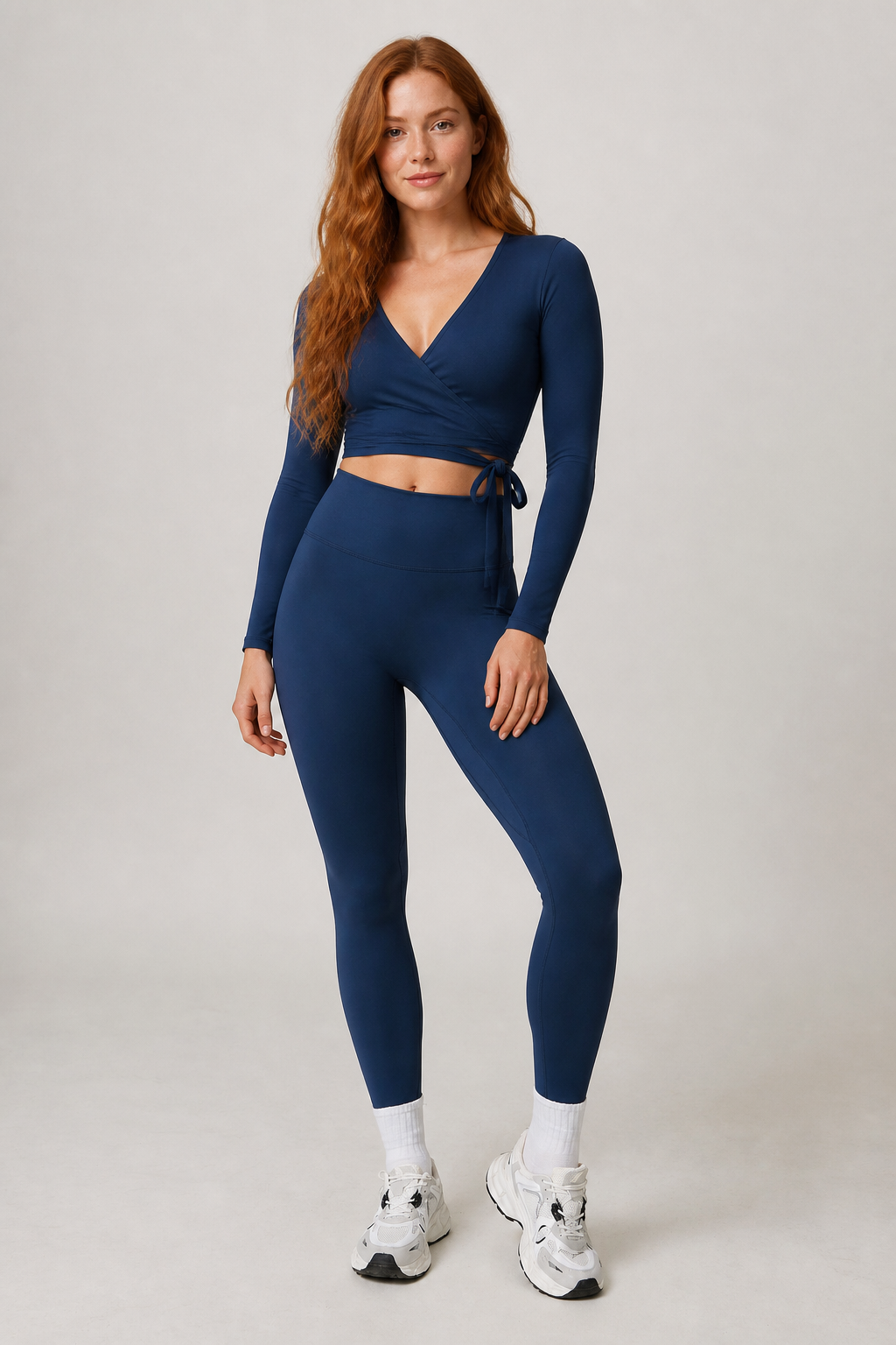Aura Sculpt Leggings in Navy Blue — model 10, view 01 | color:navy blue