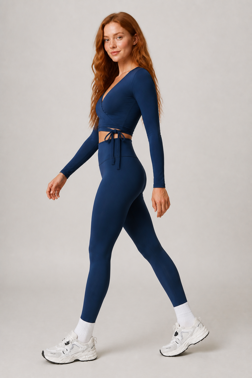 Aura Sculpt Leggings in Navy Blue — model 10, view 02 | color:navy blue
