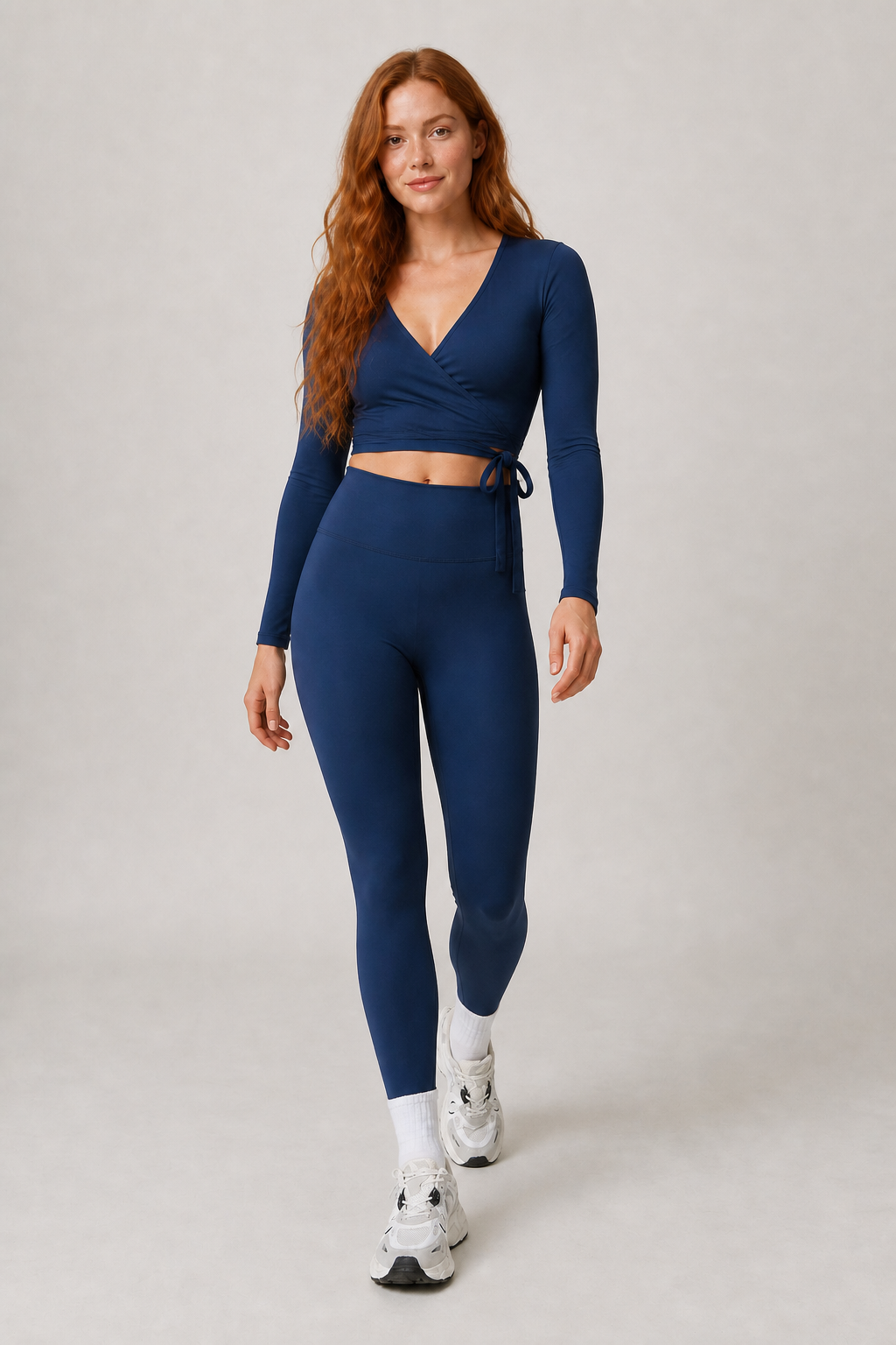 Aura Sculpt Leggings in Navy Blue — model 10, view 06 | color:navy blue