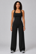 Aura Sculpt Racerback Tank in Jet Black — model view 1 | archived-session:jet black