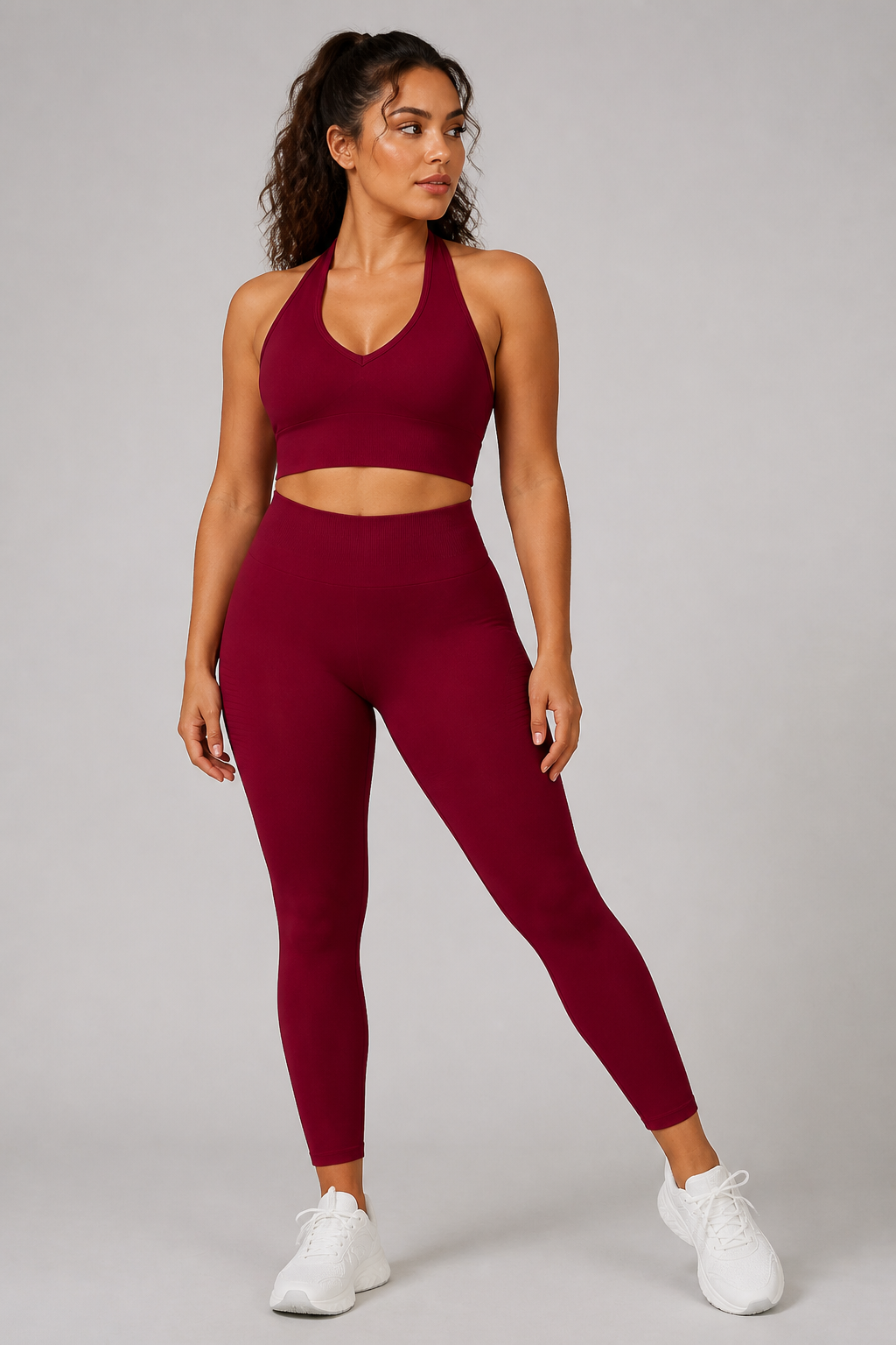 Motion Soft-Contour Leggings — hero model view | color:berry