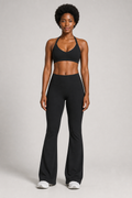 Aura Sculpt Flare Leggings in Jet Black — model view 1 | archived-session:jet black