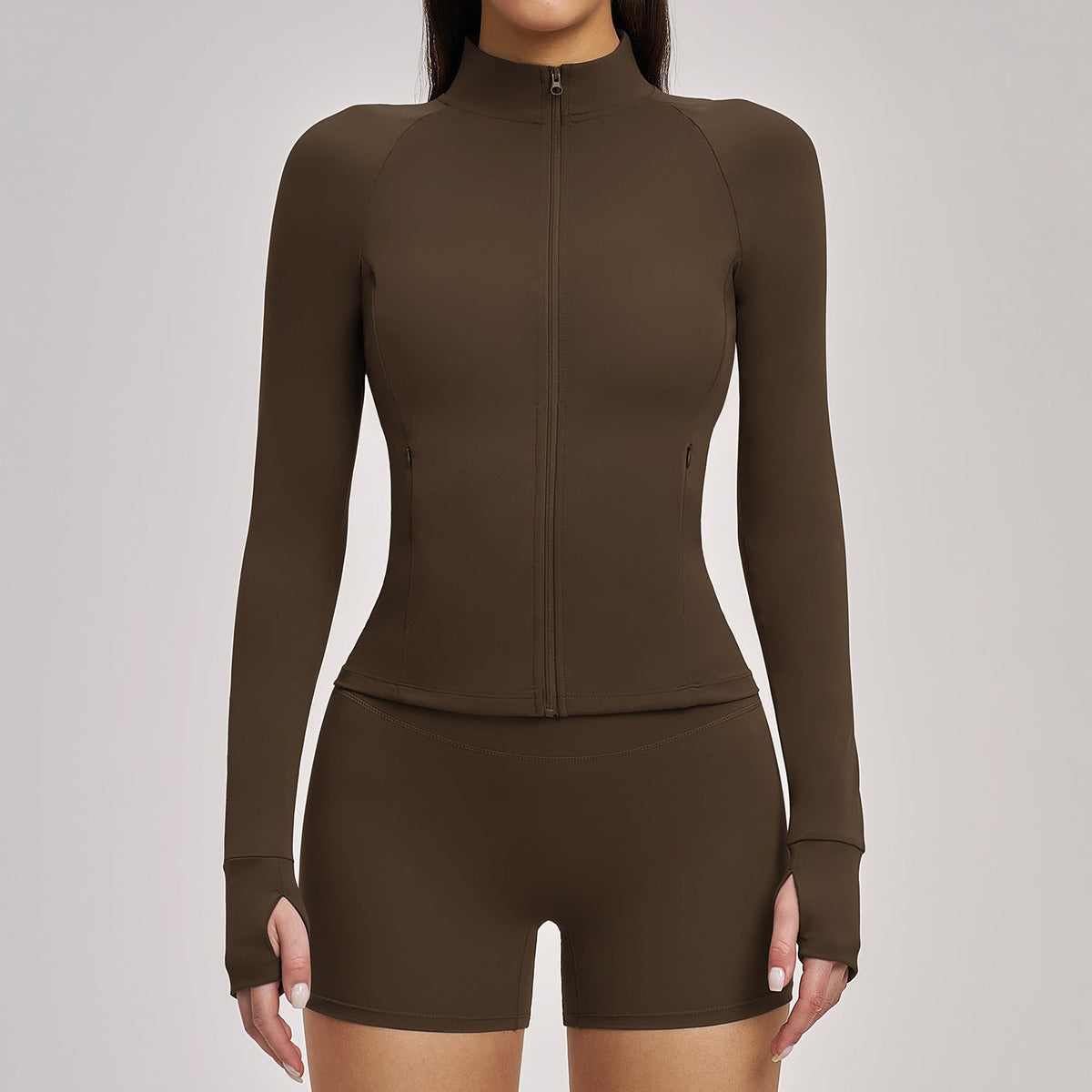 Aura Streamline Zip Jacket product image 2 | color:jet black