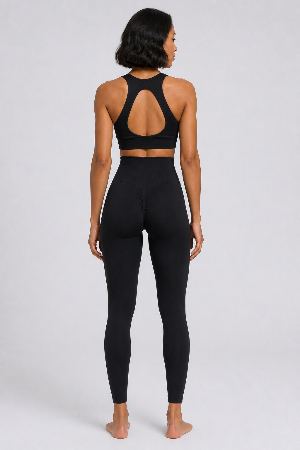Form High-Waist Hold Leggings - Black - rear | color:black