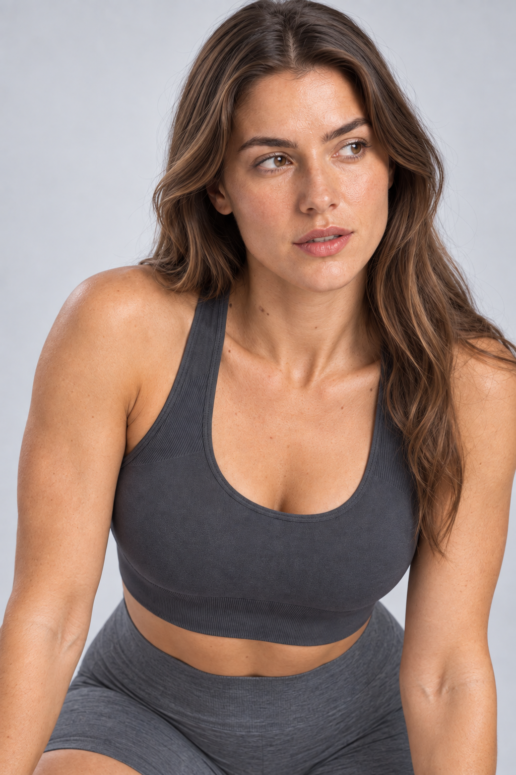 Form™ Open-Back Lift Bra — Heather Charcoal — view 02 | color:heather charcoal