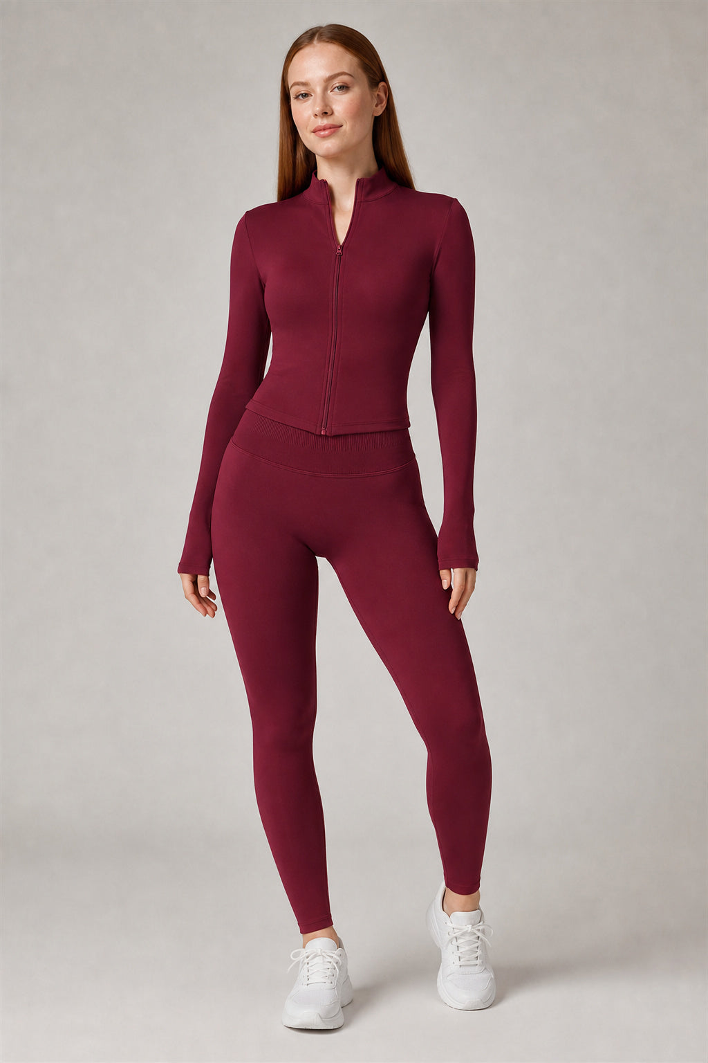 Motion™ Lift-Contour Leggings — Burgundy — DCK7655 — Front hero